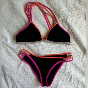 Victoria’s Secret Black/Neon Swim Suit